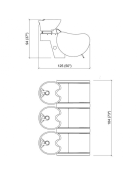 Мойка парикмахерская "MAMBOWASH 3P BASIC"