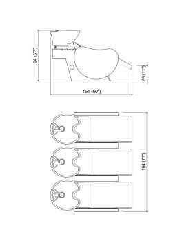 Мойка парикмахерская "MAMBOWASH 3P E"