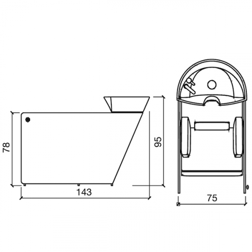 Мойка парикмахерская "VA PENSIERO SHIATSU WHITE"