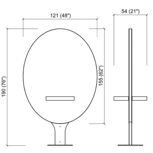 Зеркало парикмахерское "Pandora Wall"